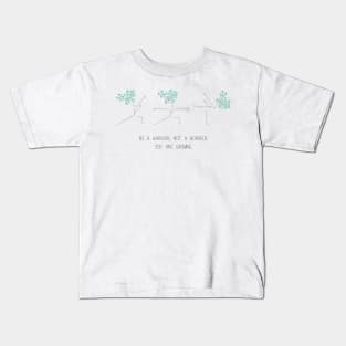 Cartoon drawing of a happy tree doing yoga Kids T-Shirt